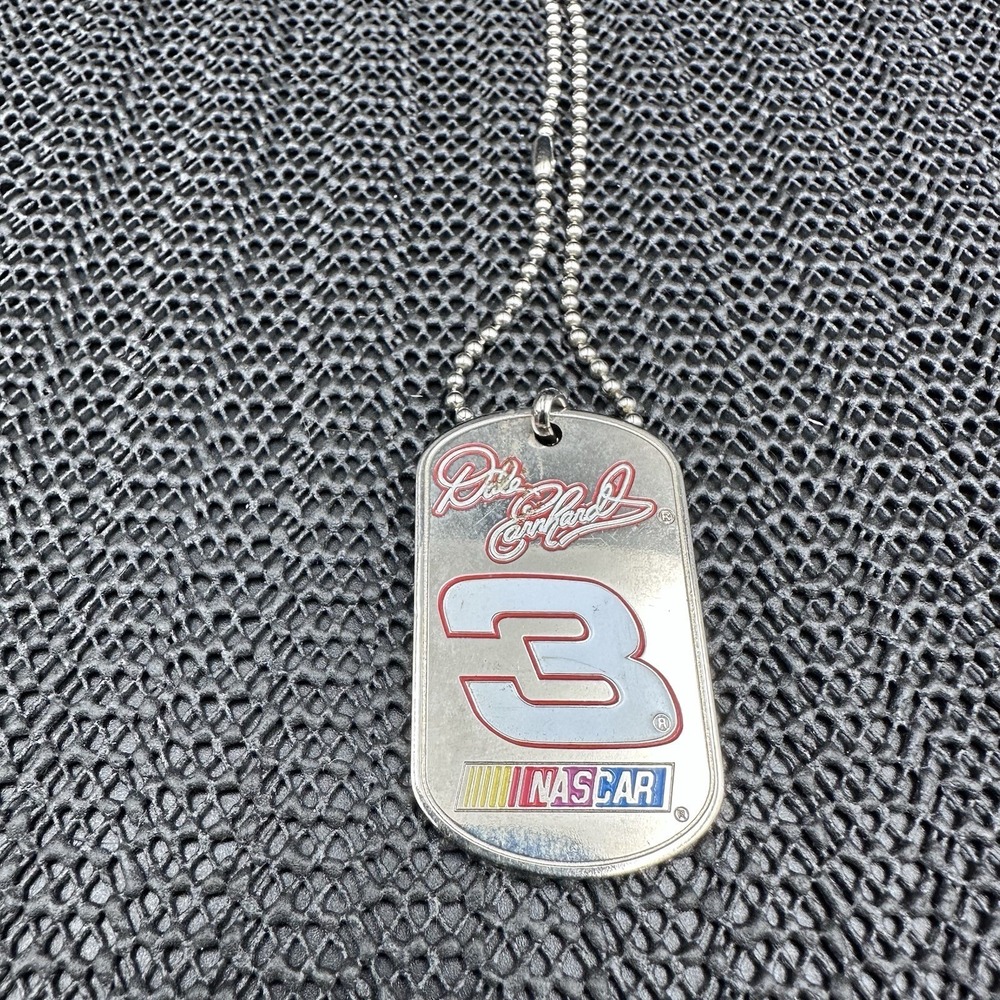 Dale Earnhardt Senior Number Three Nascar Dog Tag Necklace Pendant Chain Forever